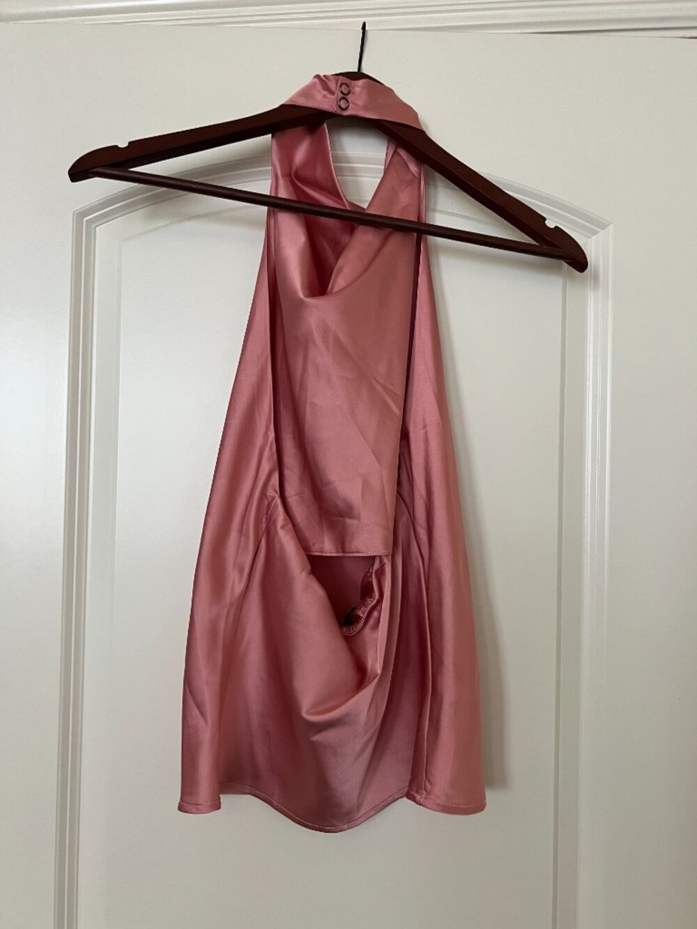 Pink Satin Halter Top - Picture 2 of 3